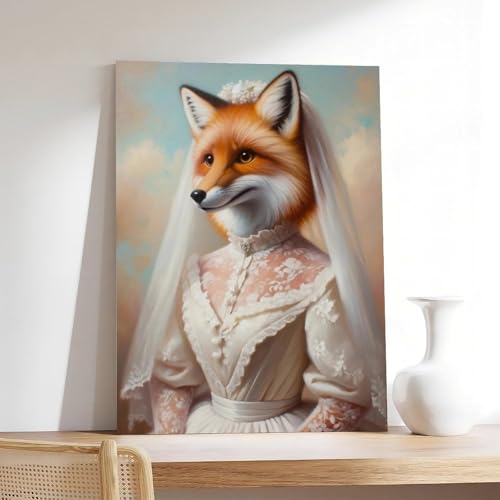 Impression sur toile renard abstrait, décoration murale haut de gamme pour chambre - 7