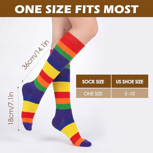 Image of American Trends Women's Knee High Socks, Novelty Holiday Printed Tall Tube Socks, Casual & Party Athletic Sports Stockings