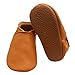 Mejale Chausson Bébé Garçon Fille Chausson en Cuir pour Bébé Chaussures Rampantes à Semelle Souple,Orange,6-12 Mois,L