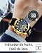 Imagen de MEGALITH Reloj Hombre Grande Negro Cronografo Relojes Hombres Impermeable Deportivo Analógico Reloj de Pulsera Oro Goma Luminosos