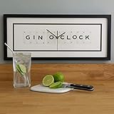 Vintage Playing Cards stylish retro clock Gin o'clock