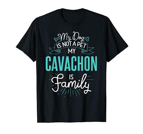 Cute Cavachon Design Family Dog Giftn T-Shirt, Black