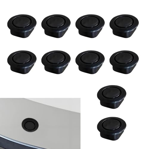 Icyfond 10PCS Car Bumper Hole Plugs Cover, 25-26mm Car Front Rear Bumper Radar Hole Cover Plugs, Dustproof Waterproof Nylon Bumpers Plug for Parking Sensor Radar Holes,Universal for Most Cars(Black)
