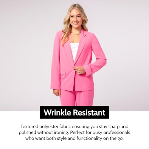 YORK & LANE Womens Packable Travel Blazer, Comfortable and Wash Friendly, Wrinkle Resistant2