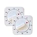 Produktbild 2pcs Küchentimer mechanische Küche Timer Analog Kurzzeitwecker Zeitschaltuhr Erinnerung Kurzzeitmesser,Küchentimer mit Timer Einstellbar von 1 bis 60 Minuten, Weiß