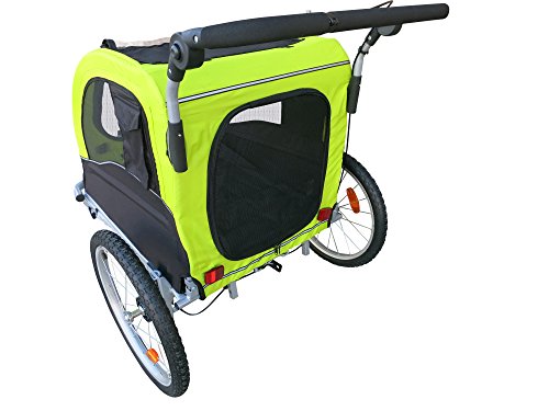Booyah Large Pet Bike Trailer Dog Stroller & Jogger With Shocks - Orange #TOP2