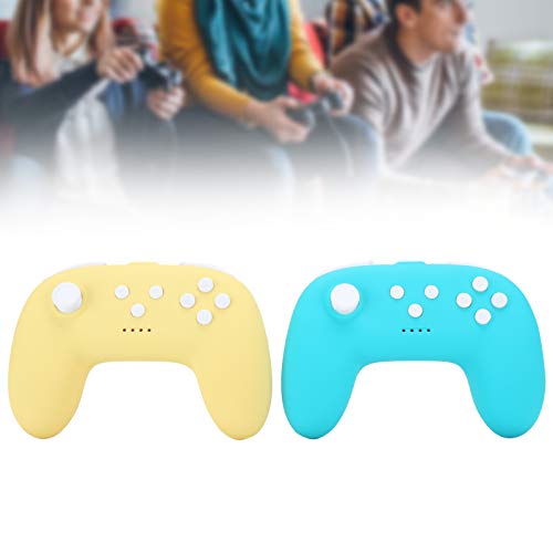 Allsor Drahtloses Gamepad, Mini-Gamepad Stabiler Mini-Griff für die Spielekonsole(Green+Yellow, Pisa Leaning Tower Type) Cover