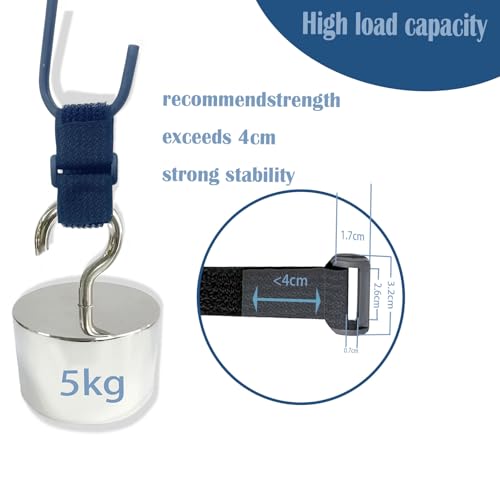 Image of 1 inch x 16ft Nylon Hook and Loop Straps with 25 Plastic Buckles。Reusable Adjustable Strips Freely Cut-to-Length Straps for Organizer or Storage Straps （Black）