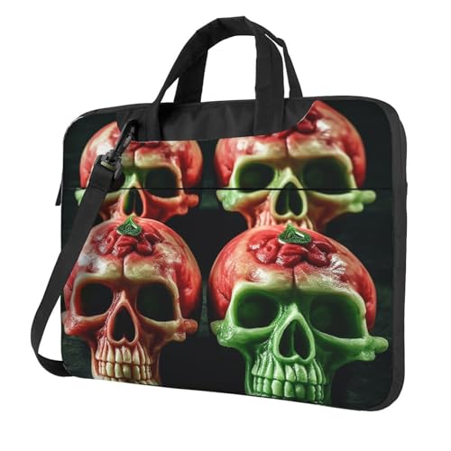 Bolso para portátil KHiry con diseño Watermelon skulls negro miniatura 1