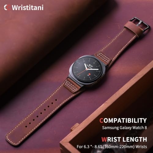 Image of Wristitani Leather Strap for Samsung Galaxy Watch Ultra /9 /8 /7 /6 /5 /4