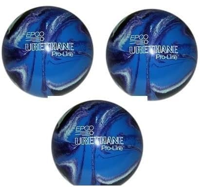 Bowlerstore Products EPCO Duckpin Bowling Balls - Urethane - Purple, Blue & Mint (5 inch- 3lbs. 12 oz.) 3 Balls