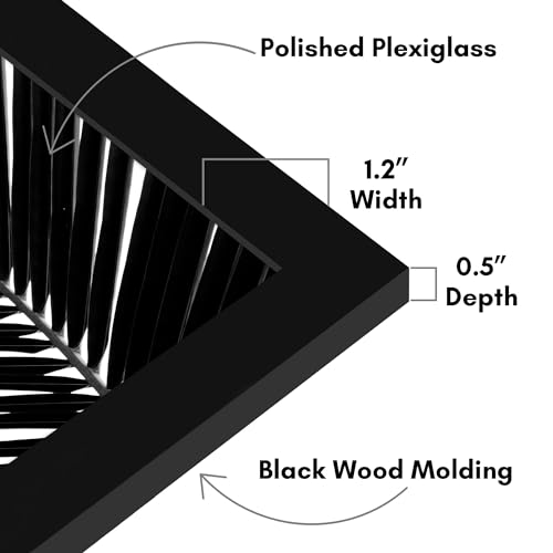 Americanflat 23x35 Poster Frame with Polished Plexiglass - Black Picture Frame - Wide Photo Frames Made of Engineered Wood for Vertical or Horizontal Wall Display - Epic Collection - Black