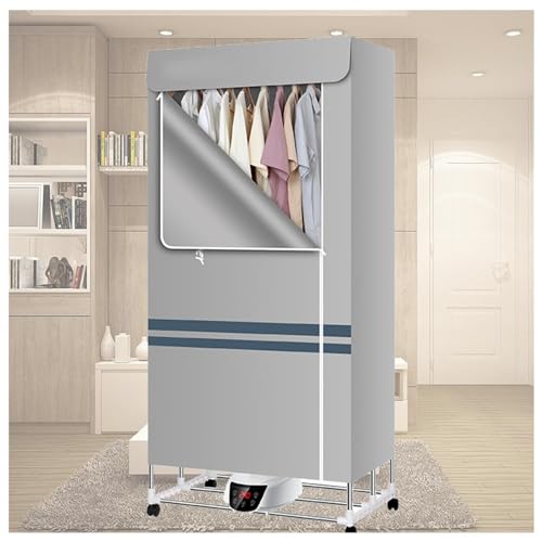 Compact laundry dryer, Time Saving Large Space Indoor Electric Clothes Dryer, Heated Air Dryers Clothes, for Apartments, Dorms, RVs (Color : Grey)