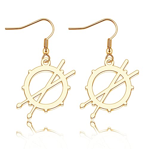 Drum Earrings Necklace Drummer Gift Musician Jewelry Music Lovers Gift Drum Player Band Gifts Music Musician Birthday Gift