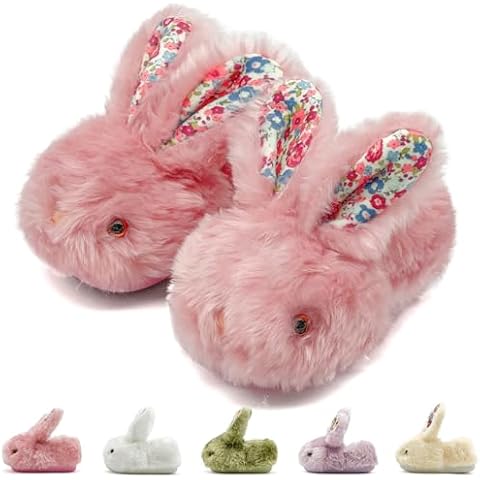 Sharllen Kids Fluffy Bunny Slippers Cover