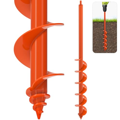 SELEWARE Auger Drill Bit for Planting 3"x32" Drill Auger for 3/8" Hex Drive