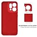 Compatible with Oppo Reno 14 Pro 5G Phone Case W Wrist Band, Thin Slim Liquid Silicone Soft Rubber Gel TPU Full Camera Protection Bumper Pure Color Simple Cover,Red