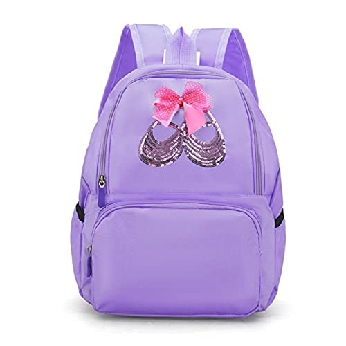 Yitengteng Ballet Dance Backpack for Little Girls - Ballerina Bag for Toddlers - Gymnastics & Yoga Storage Bag (Purple)