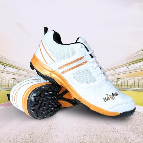 Image of Prokick Havoc Cricket Shoes for Men and Women|Lightweight & Durable Cricket Shoes|PVC Studs Spikes Sports Shoe for Unisex|Synthetic Leather Upper Sports Shoes|EVA Sockliner