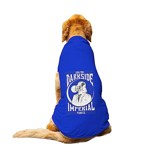 Image of Dog T-Shirt Dark Round Neck Sleeveless Tank /Tee Comfort, Breathable, Lightweight Dog Clothes /Apparel for Small /Medium and Big Dogs Breeds.(Royal Blue /XL)