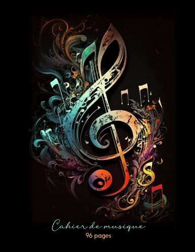 Cahier de musique pour cours de solfège et composition personnelle au piano