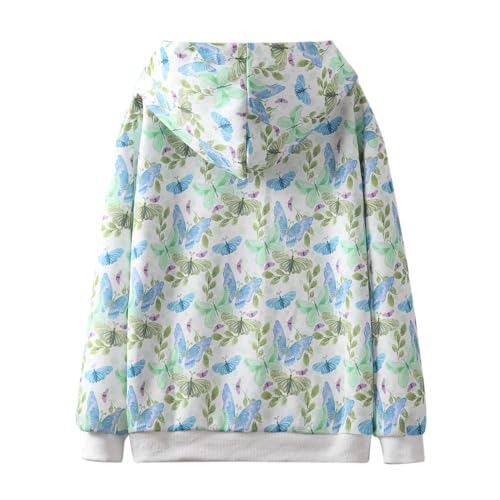 Image of WELAKEN Girls and Toddlers' Pullover Printed Hoodie Sweatshirt with Kangaroo Pocket