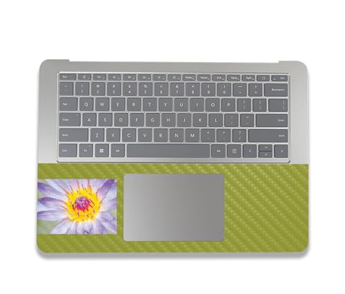 Image of MightySkins Carbon Fiber Skin Compatible With Microsoft Surface Laptop Studio 2 (2023) Full Wrap Kit - Lotus Flower | Protective, Durable Textured Carbon Fiber Finish | Easy To Apply | Made in the USA