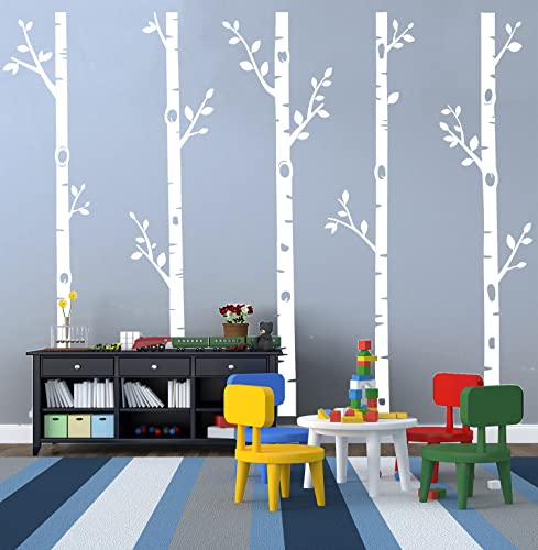 Giant Tree Wall Decals 5 Birch Tree Wall Stickers Woodland miniatura 1