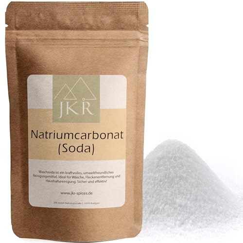 JKR GmbH Waschsoda 250g | Soda Pulver das Haushaltswunder | Waschsoda gegen Grünbelag | Soda Reiniger | Reine Soda | im CO neutralen wiederverschließbaren Doypack
