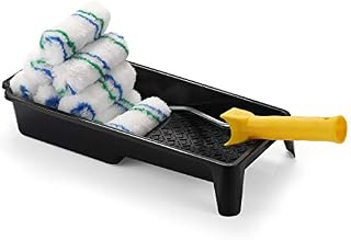 Paint Roller Tray Set, 4 inch Paint Roller, Paint Tray,Roller Frame, Small Paint