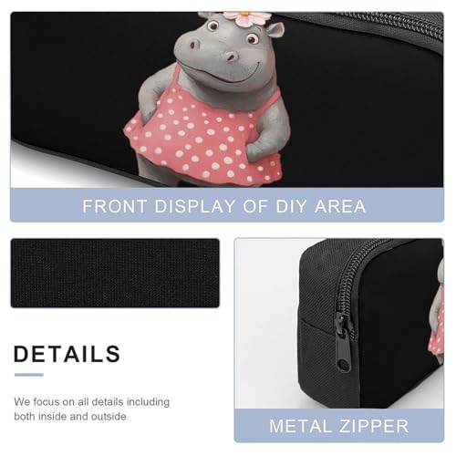 Hippopotamus With Polka Dot Skirt Flowers Large Travel Backpacks Carry on Backpack Weekender Bag with 2 Storage Pockets for Men And Women4