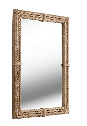 Kenroy Home 60206 Rudy Wall Mirror with Natural Rope Finish, Rustic Style, 41" Height, 28" Width, 2" Depth, Medium - Image 7