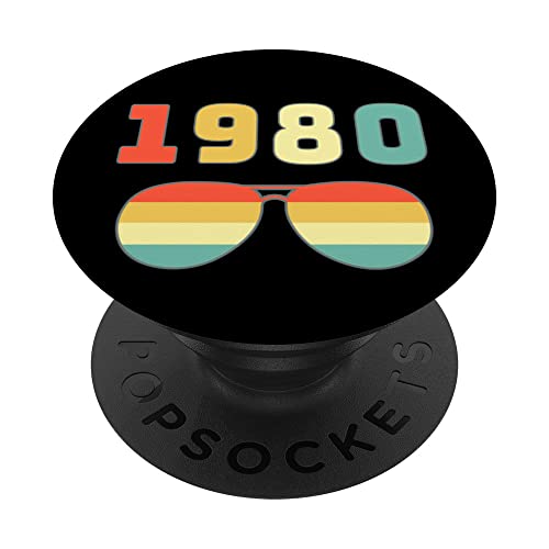 Born In 1980 Edición Limitada 1980 Cumpleaños Pop Socket 1980 PopSockets PopGrip Intercambiable