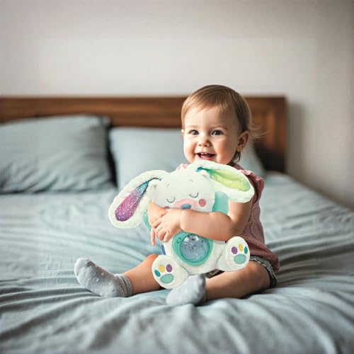 Conejo de peluche para ayudar a dormir a bebés con melodías Clementoni 5