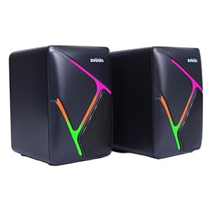 Zebion Loco PC Gaming Speaker 6 watts, 3.5 mm Jack, USB Support, Volume Control and RGB Lights Compatible with Laptops, Pcs and Desktops (Black)