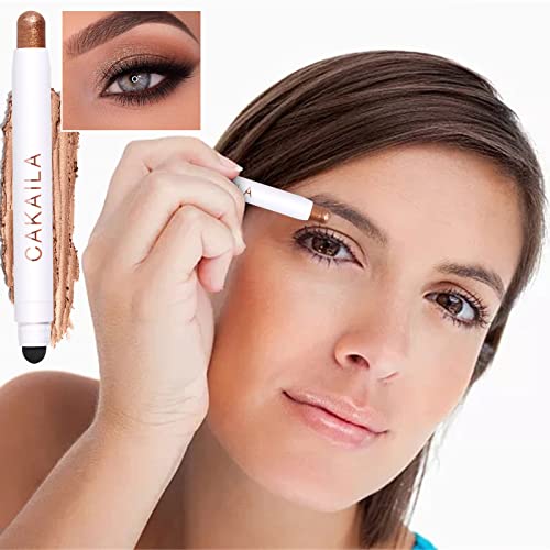 Romoty Eye Shadow Stick, 12 Colors Matte Pearlescent Waterproof Eyeshadow Pencil Non-Smudge Nude Makeup Base Eye Shadow (B# Orange) #TOP4