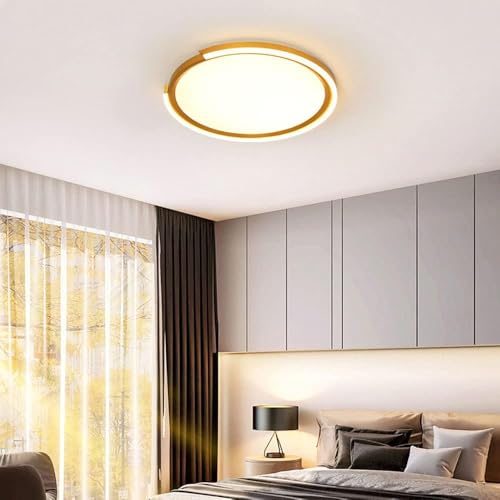 Plafonnier LED chic avec coutures apparentes et finition or - 4