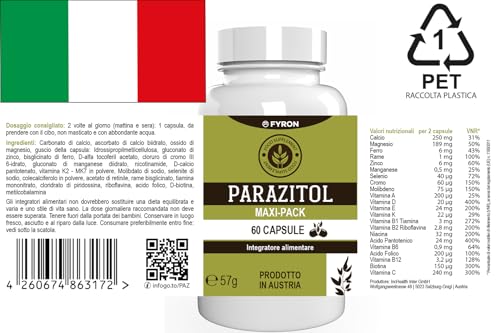 Parazitol - 120 Kapseln (2x60 Kapseln) - 2er Pack