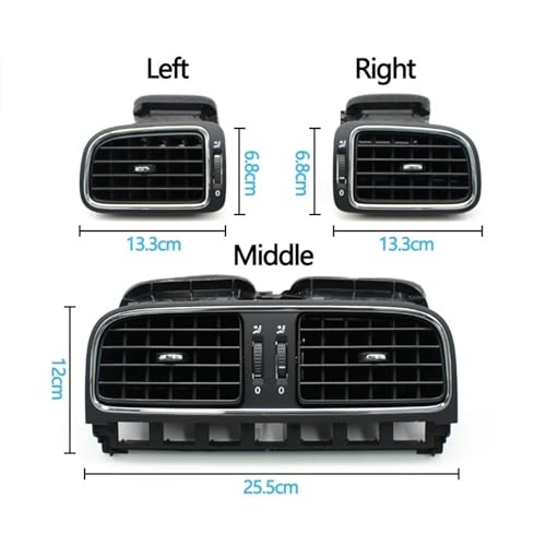 Grille de ventilation Polo tableau de bord couvercle aération climatiseur central - 2
