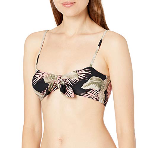 Billabong Crop Bikini Top pour femme, haut de maillot de bain brassière noir confortable