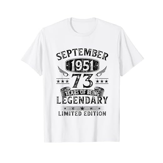 Regalo 73 Años Hombre Mujer Fabricado En Septiembre 1951 Camiseta