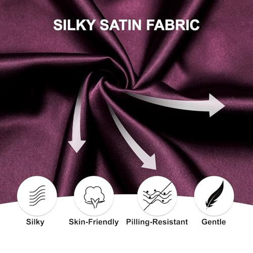 Image of Hi-Tie Men's Silk Satin Dress Shirts Long Sleeve Shiny Casual Button Up Shirts Luxury Party Disco Prom Wedding Shirt