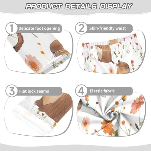 Bolaz Toddler Girls Leggings Printed Yoga Pants Leggings Lovely Capybara for Kids3