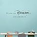 Si vous pouvez rêver, vous pouvez le faire. Stickers muraux auto-adhésif inspirant phrases salon Stickers muraux décor à la maison A4 19x58 cm