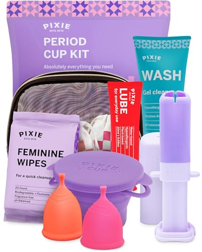 Pixie Menstrual Cup Kit - Best Period Cup Starter Kit for Feminine Care - Proven to Be What You Need...