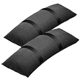Base per ombrellone riempibile ad arco, per esterni, 600D, capacità fino a 22,2 kg, resistente alle intemperie, per mobili da giardino e trampolini, confezione da 2, colore nero