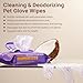 HICC PET Glove Wipes Pro – Pet Cleaning Gloves for Dogs & Cats – Infused with Coconut Oil & Plant Extracts – Hypoallergenic, Gentle, Spa-Like Care at Home
