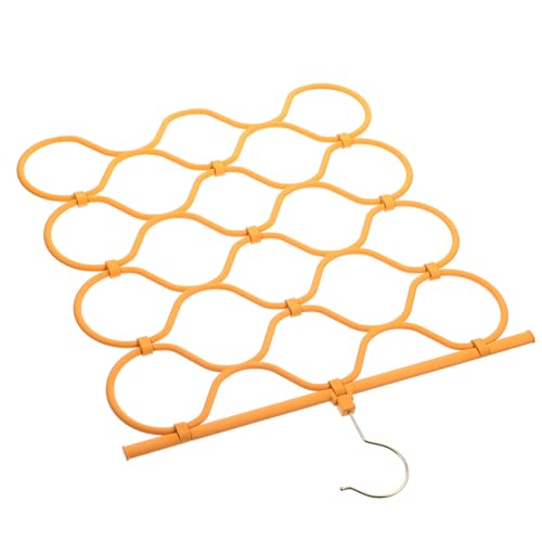 YARNOW Organizador de Bufandas y Cinturones 18 Ranuras, Diseño Plegable de Material Sintético Naranja para Dormitorio y Baño, Ahorro de Espacio y Almacenamiento