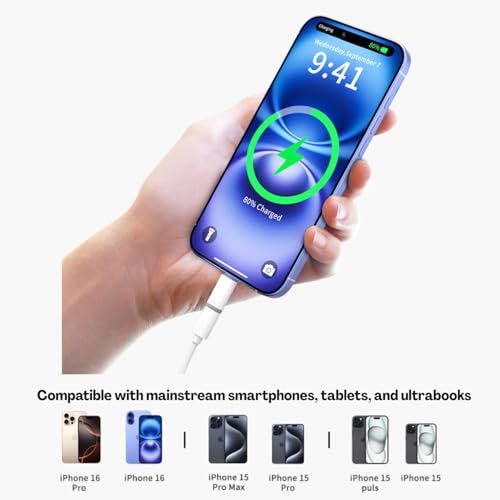 Image of TecoKart Type C Male to Lightning Female Adapter | USB C Converter for Charging | Type C Compatible with iPhone, iPad, Android & Type C Devices, with Lanyard