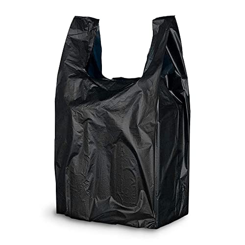 Kalın siyah büyük boy hışır atlet poşet, 1 Kg